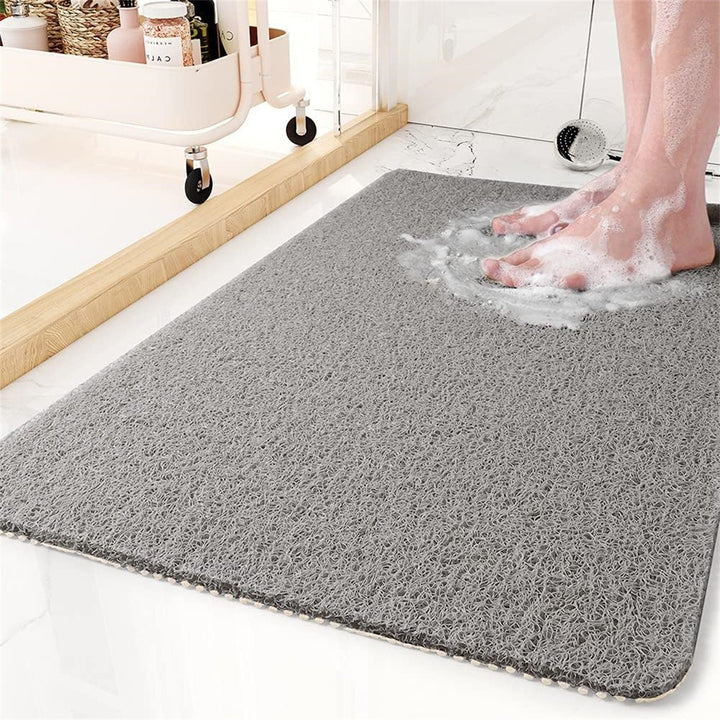 Ultra-absorbent quick-dry textured shower mat with non-slip backing Bowlift