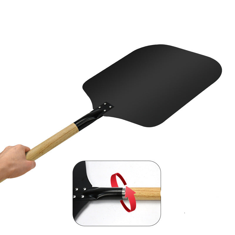 Large Rectangular Nonstick Pizza Peel with Detachable Wooden Handle Bowlift