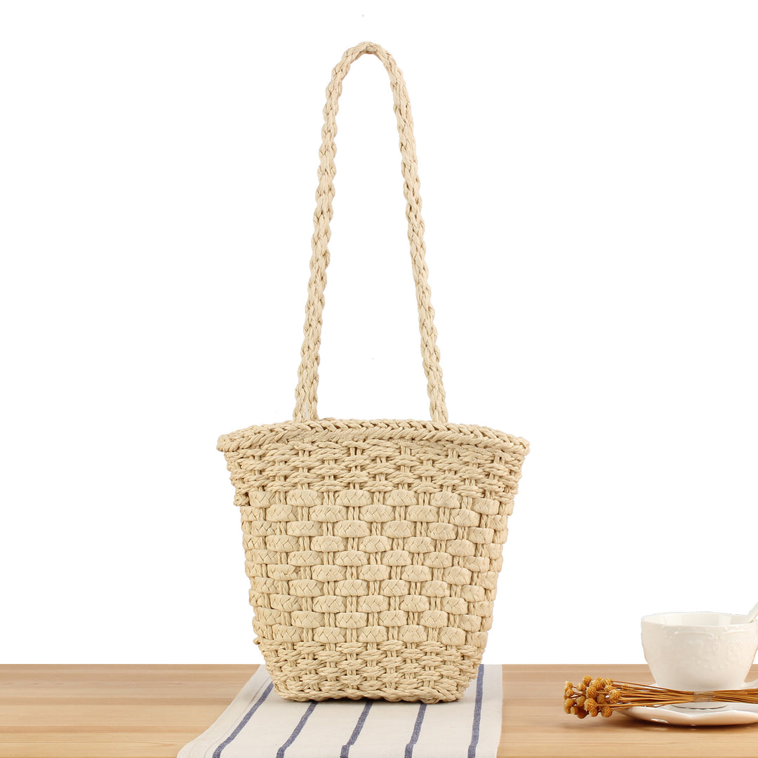 Handbag Made of Handmade Natural Weave with Sturdy Carry Handle Bowlift
