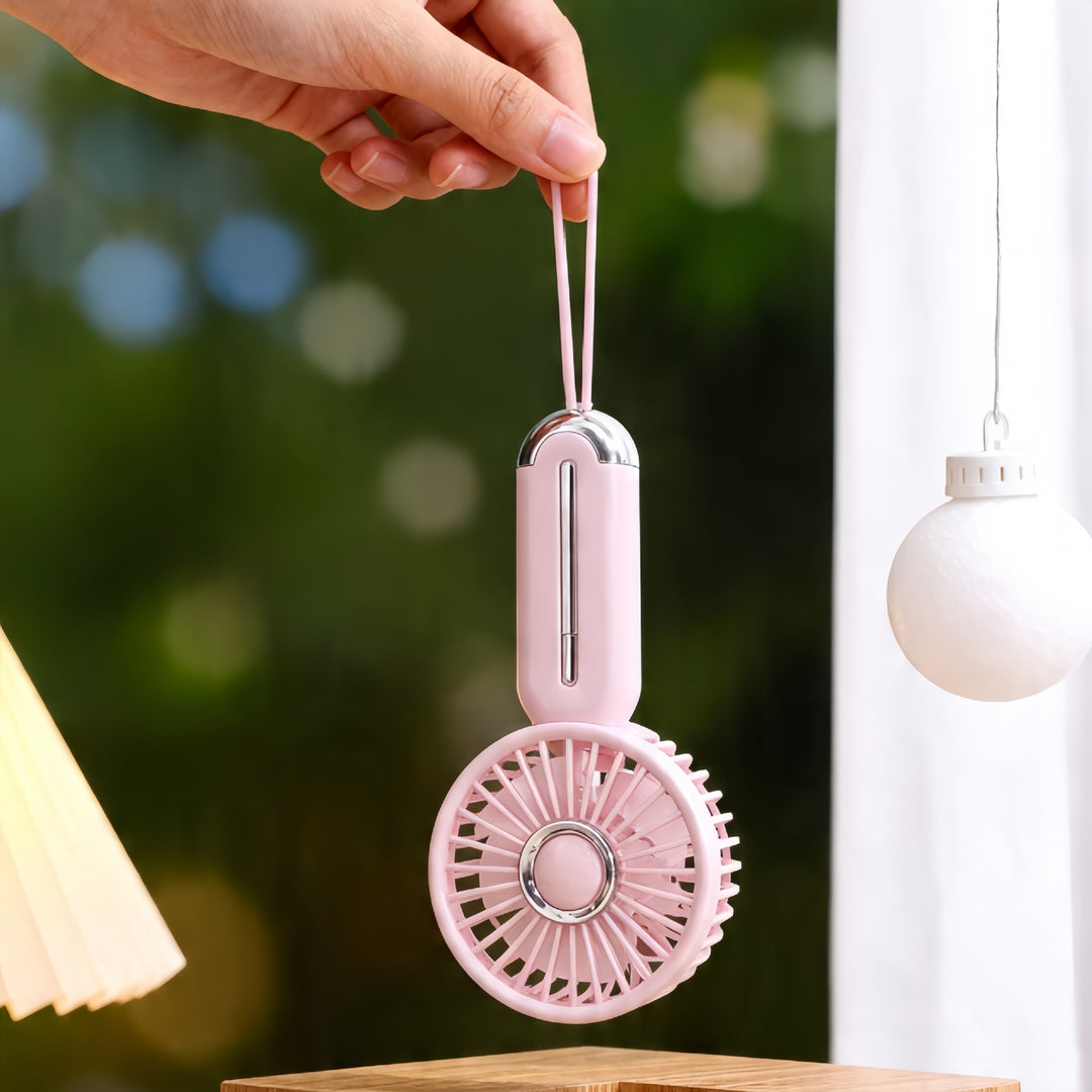 Women portable handheld fan with USB charging function and ergonomic design Bowlift