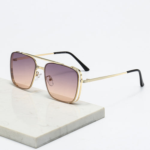Women's fashionable square sunglasses with elegant metal frame Bowlift