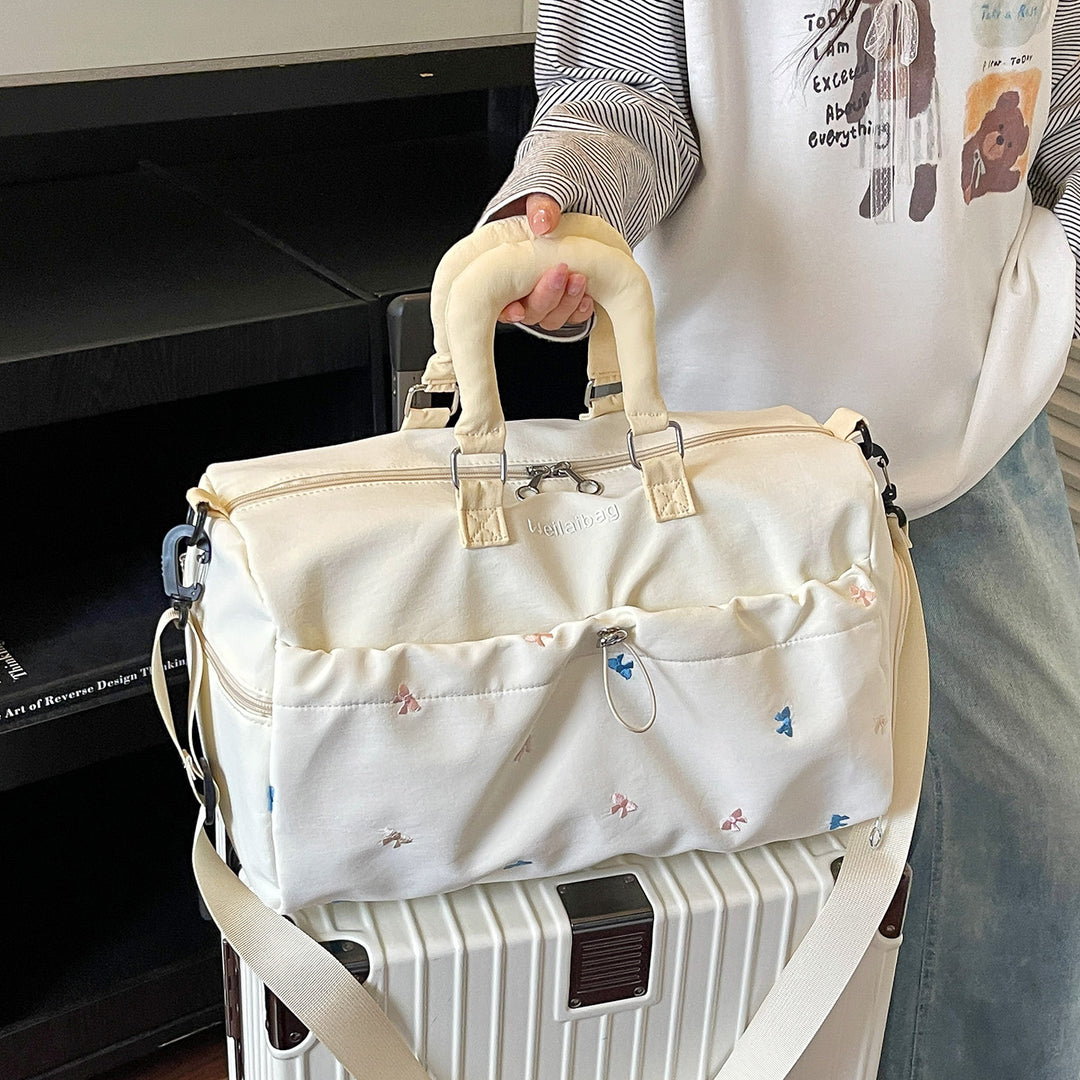 Multifunctional Embroidered Duffel Bag Bowlift