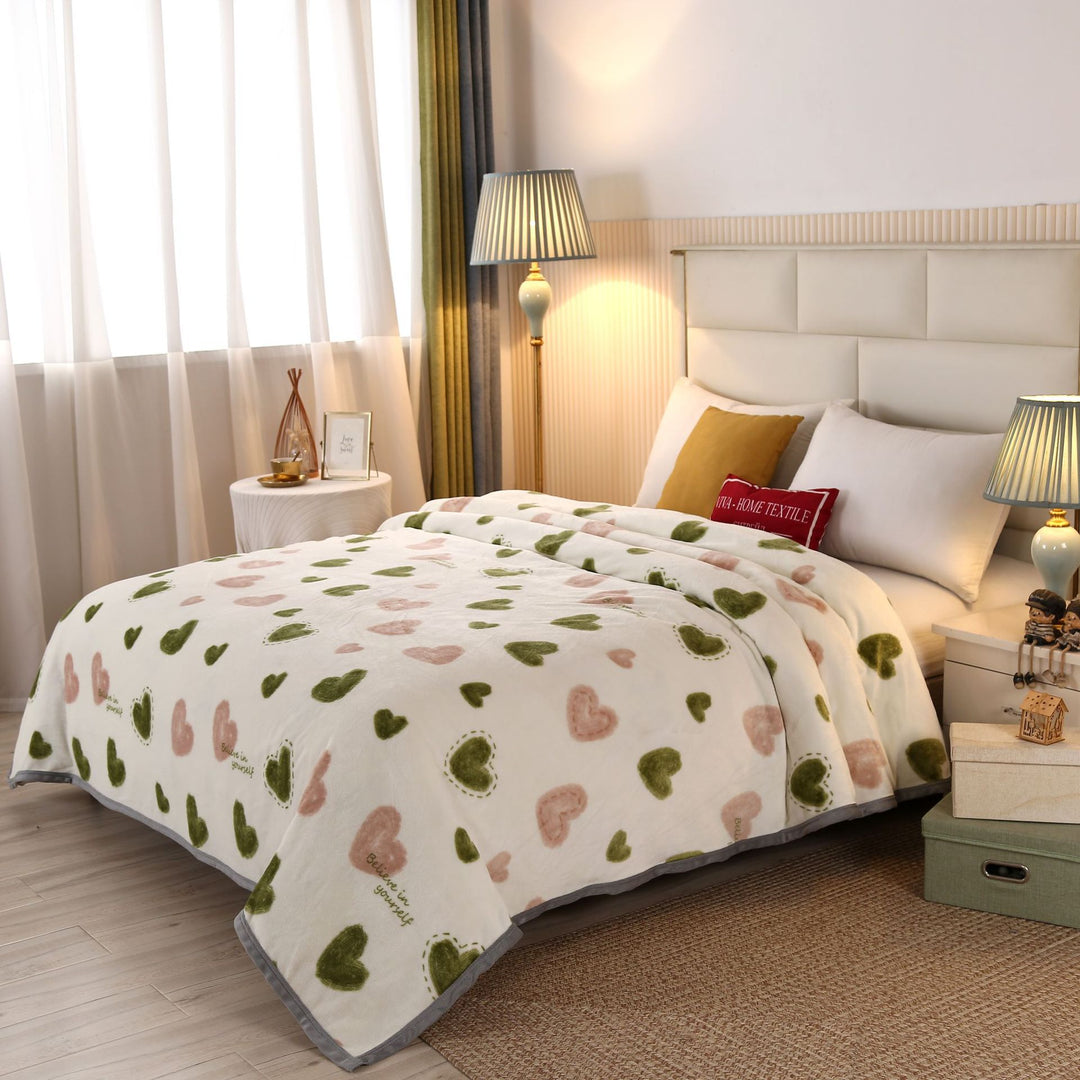 Ladies Cozy Day Bedspread with Cute Cloud Design Bowlift