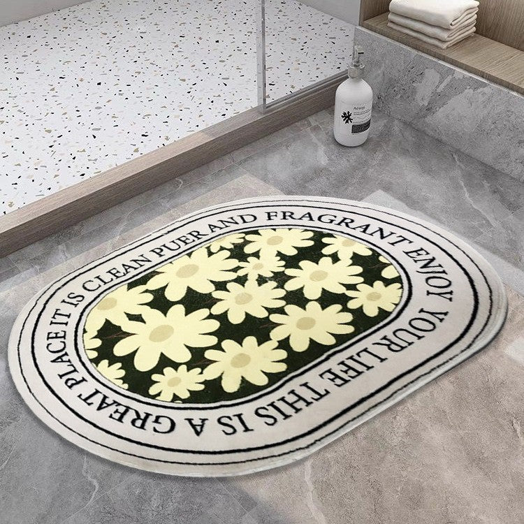 Abstract Inspirational Bathroom Mat Bowlift