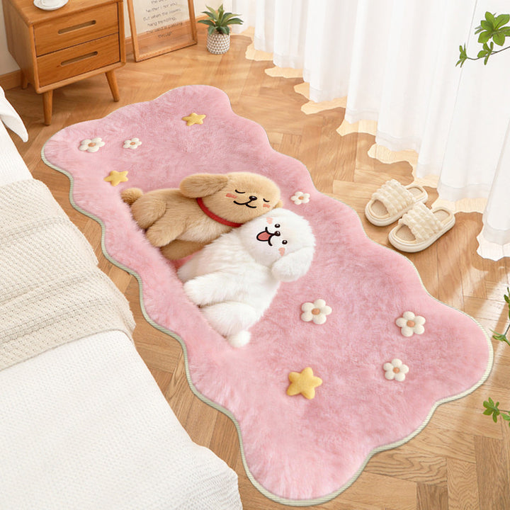 Plush Cartoon-Themed Area Rug