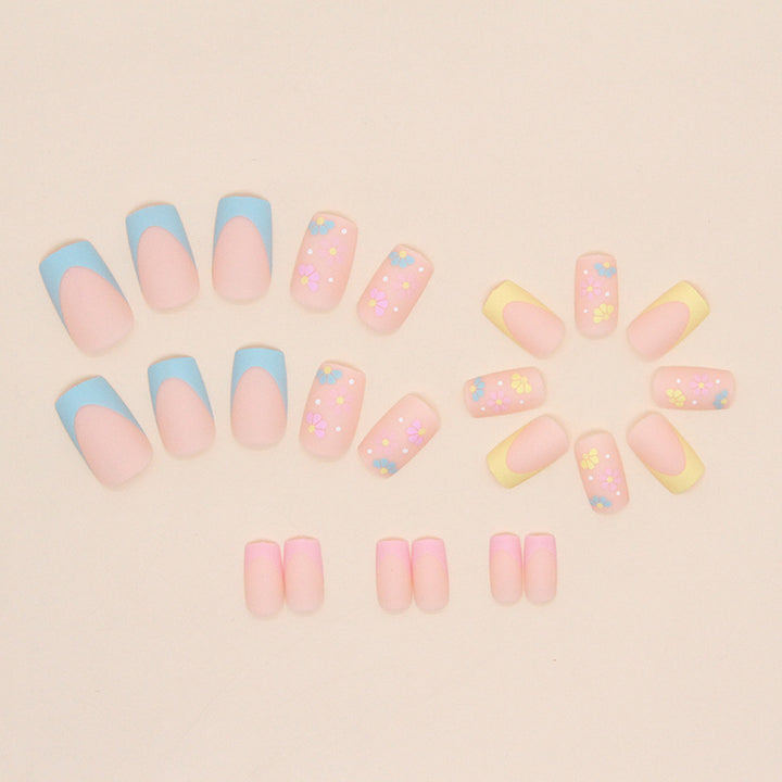 Floral Embellished Acrylic Nail Tips Bowlift