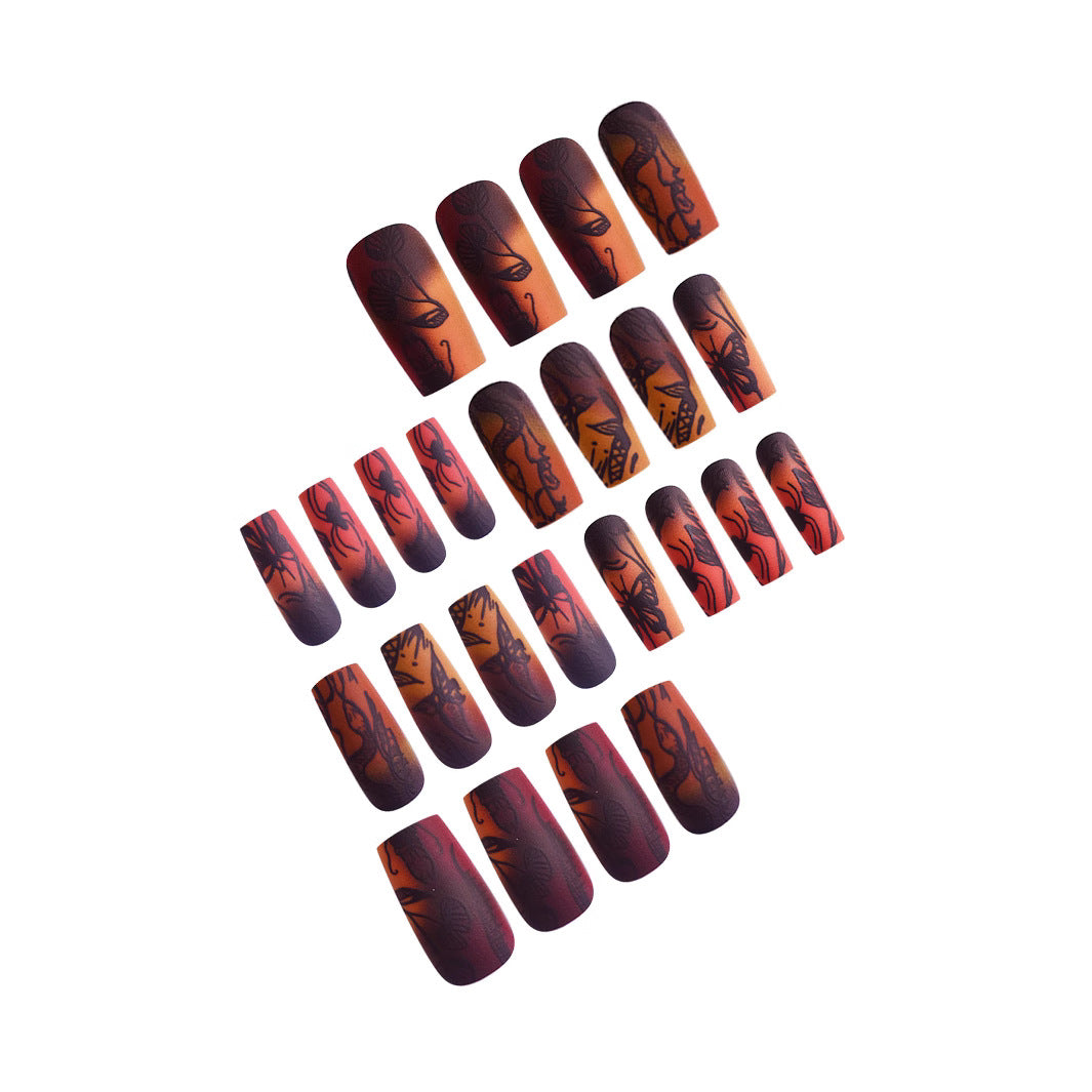 Artistic Abstract Press-On Nails Bowlift