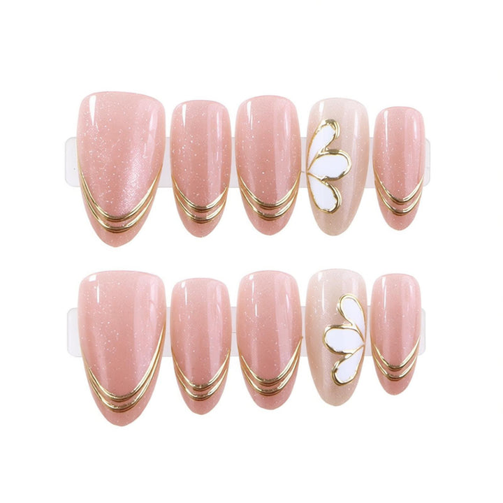 Luxurious Glamour Press-On Nail Set Bowlift
