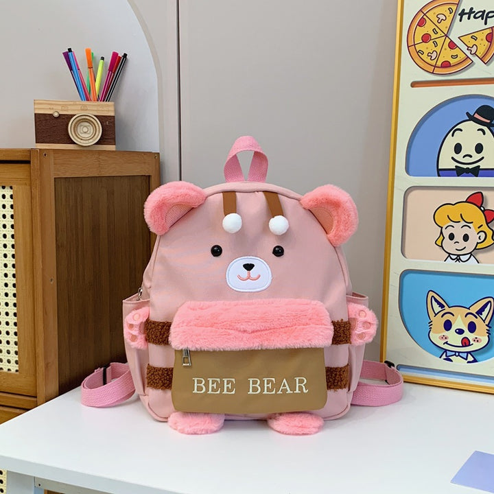 Plush Bear Design Backpack