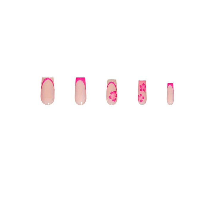 Floral Design Press-On Nail Art Bowlift