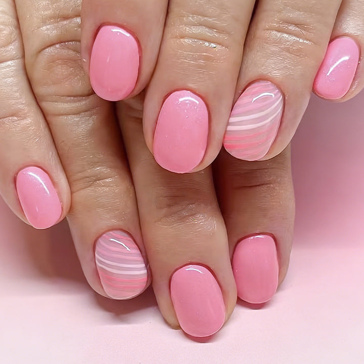 Artistic Pink Gel Nail Art Set Bowlift