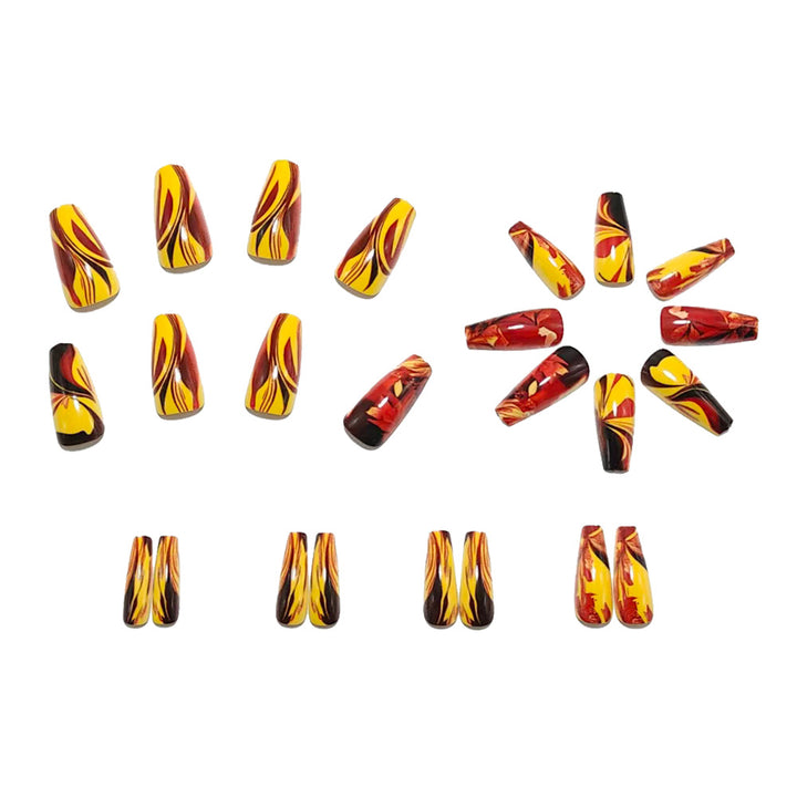 Artificial Nails in Elegant Autumn Design Bowlift