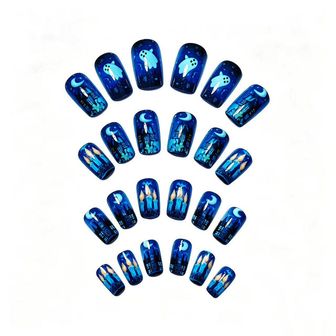 Creative art nails with festive Halloween design Bowlift