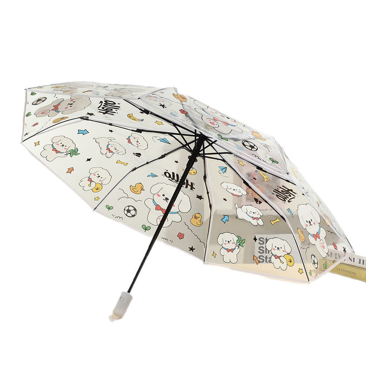 Women Pet Motif Umbrella Bowlift