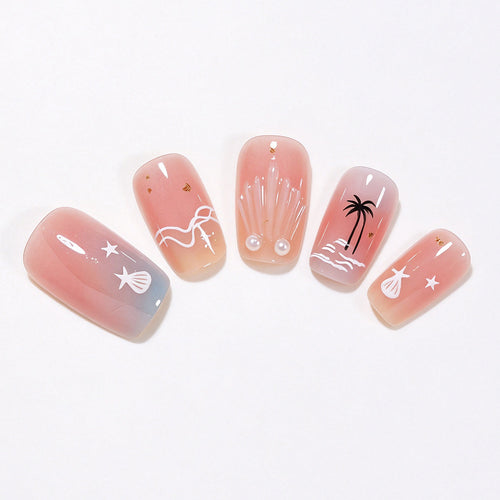 Beach-Themed Decorative Nail Art Set Bowlift