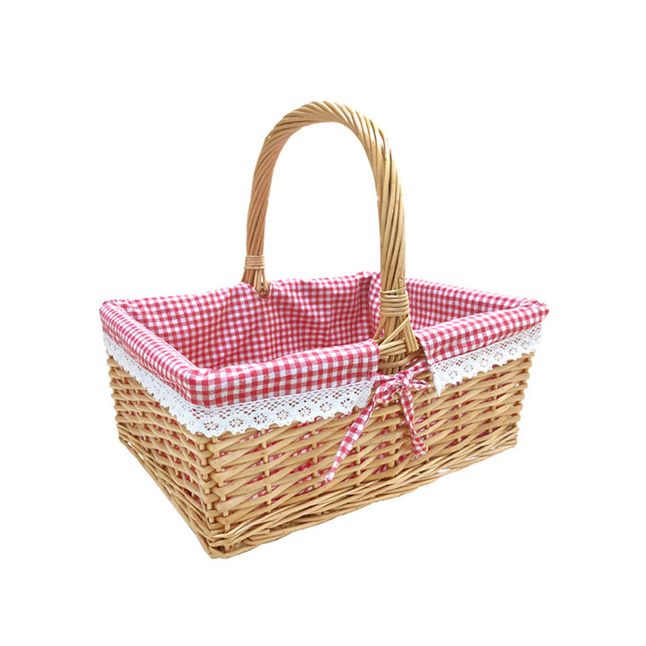 Ladies Woven Basket with Decorative Insert Bowlift