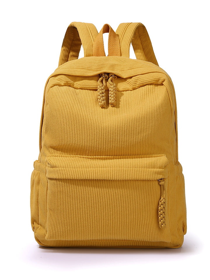 Casual Corduroy Backpack Bowlift
