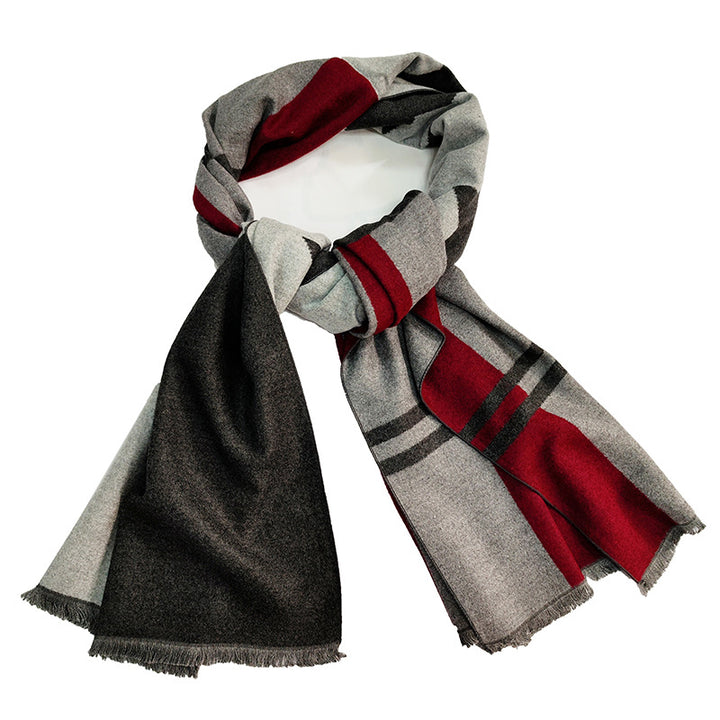 Women's Elegant and Warm Scarf with Modern Check Pattern Bowlift