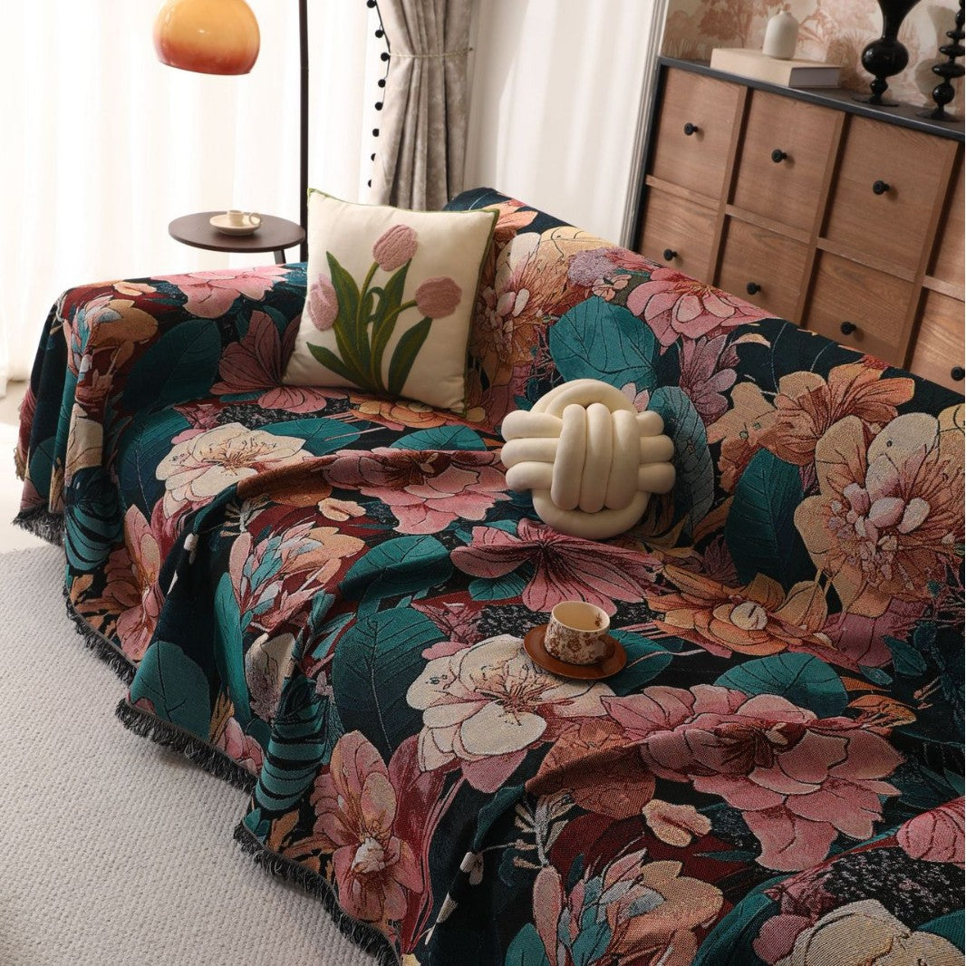 Floral Design Decorative Throw Blanket