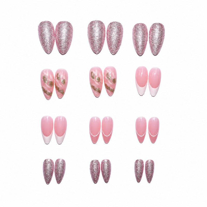 Premium Nail Art Set with Glitter and Flower Pattern Bowlift