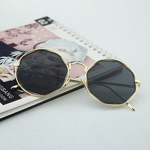 Women's Fashion Octagonal Sunglasses with Mirrored Lenses Bowlift