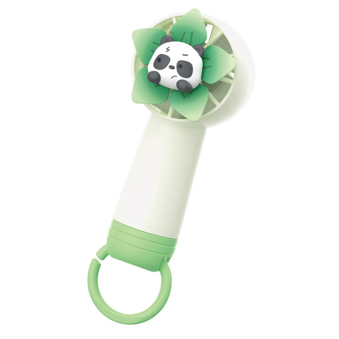 Unisex Portable Hand Fan with Cheerful Rabbit Design Bowlift