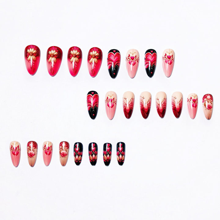 Romantic Floral Nail Art Design Bowlift