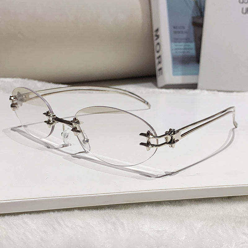 Women's elegant metal glasses with filigree design Bowlift
