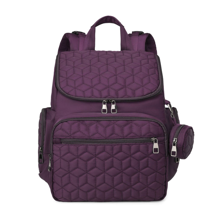 Versatile Quilted Multi-Pocket Backpack Bowlift