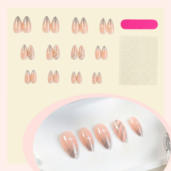 Glamorous Stiletto Press-On Nail Art Design Bowlift