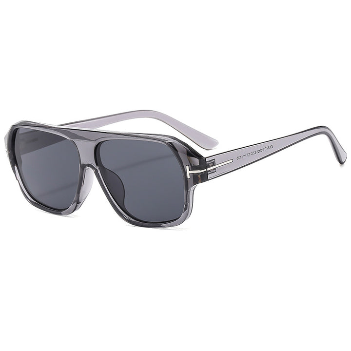 Women's fashionable sunglasses with distinctive geometry and brown lenses Bowlift