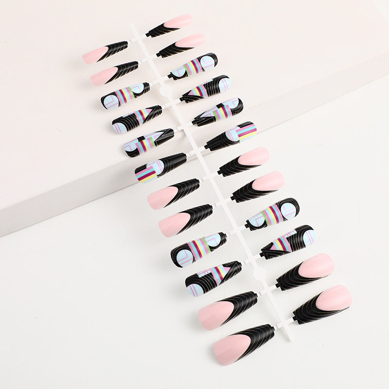 Creative artificial nails with modern graphic designs Bowlift