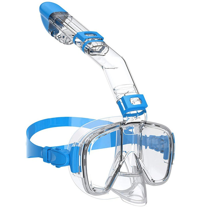 Snorkel mask with integrated swimming goggles Bowlift