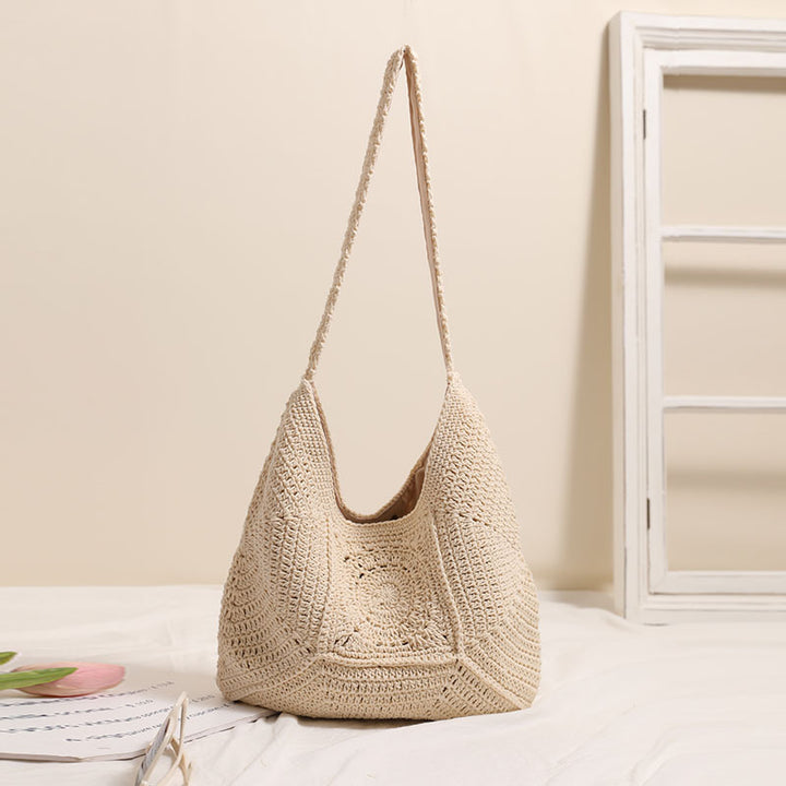 Hand-knotted Tote Bag in Modern Macramé Style Bowlift