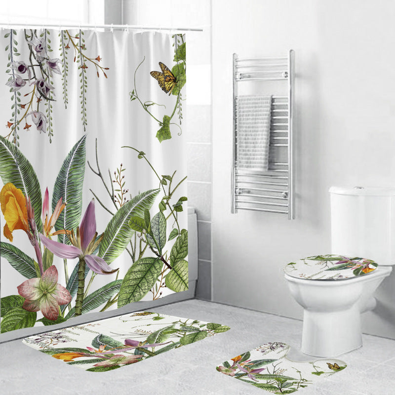 Leafy Botanical Themed Bathroom Ensemble Bowlift
