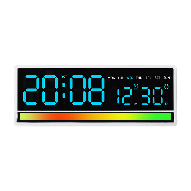Digital alarm clock with clear LED display and date display Bowlift
