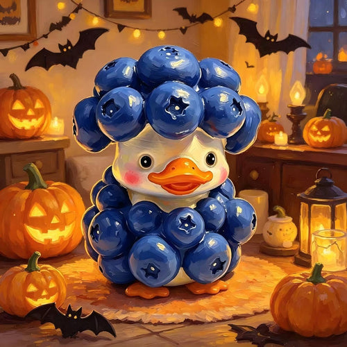 Decorative rubber duck with berry cocktail bowl Bowlift