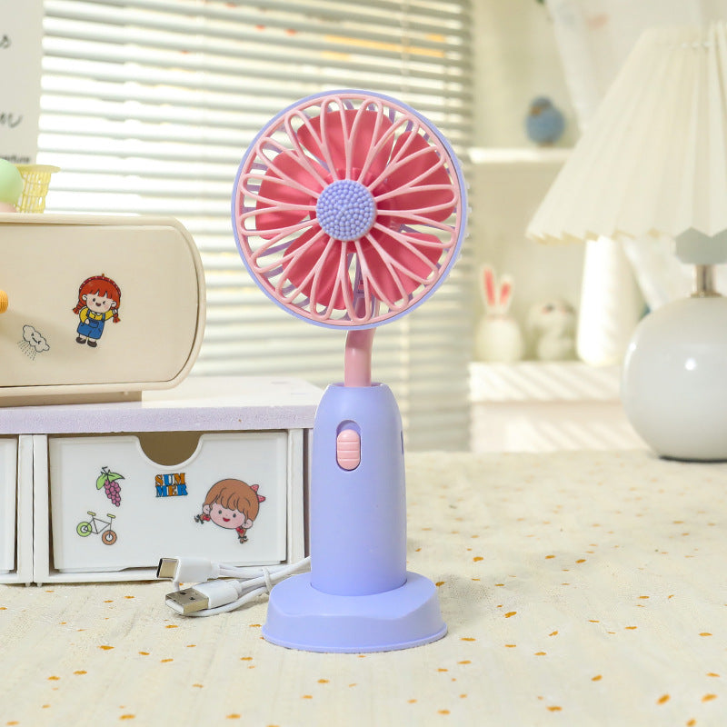 Women's Portable Hand Fan with Gentle Rotation Function Bowlift