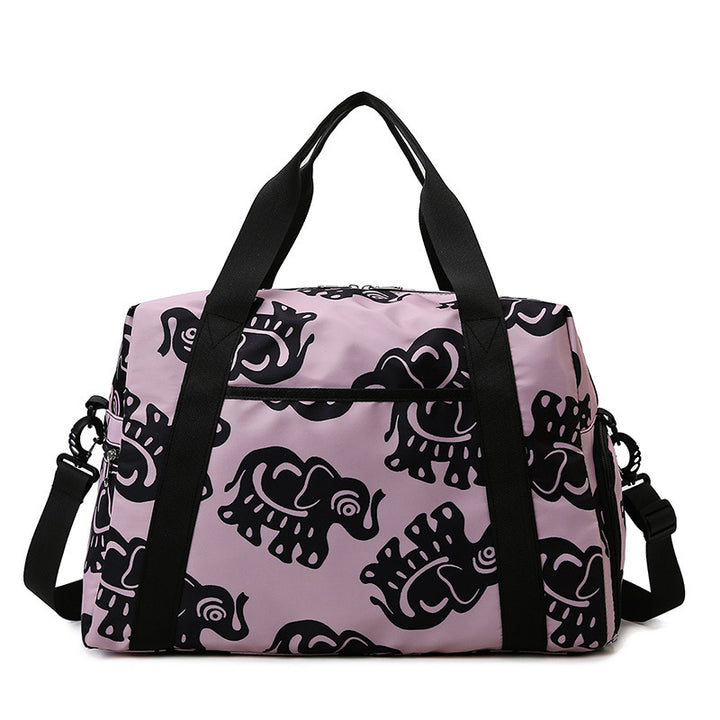 Sporty travel bag with playful elephant pattern Bowlift