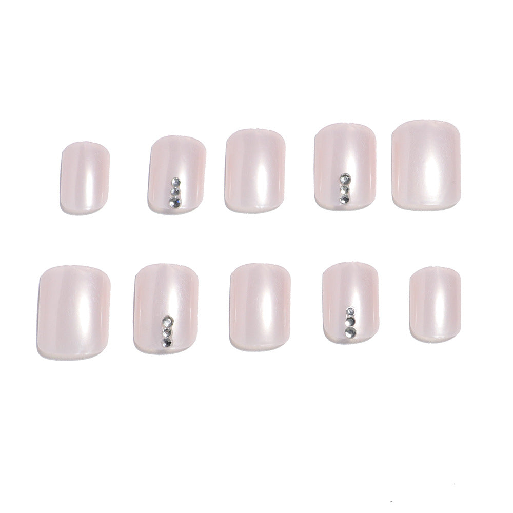 Premium Decorative Press-On Pedicure Nail Set Bowlift