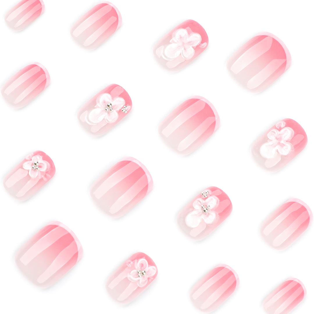 Artful Nail Art with Floral Design Bowlift
