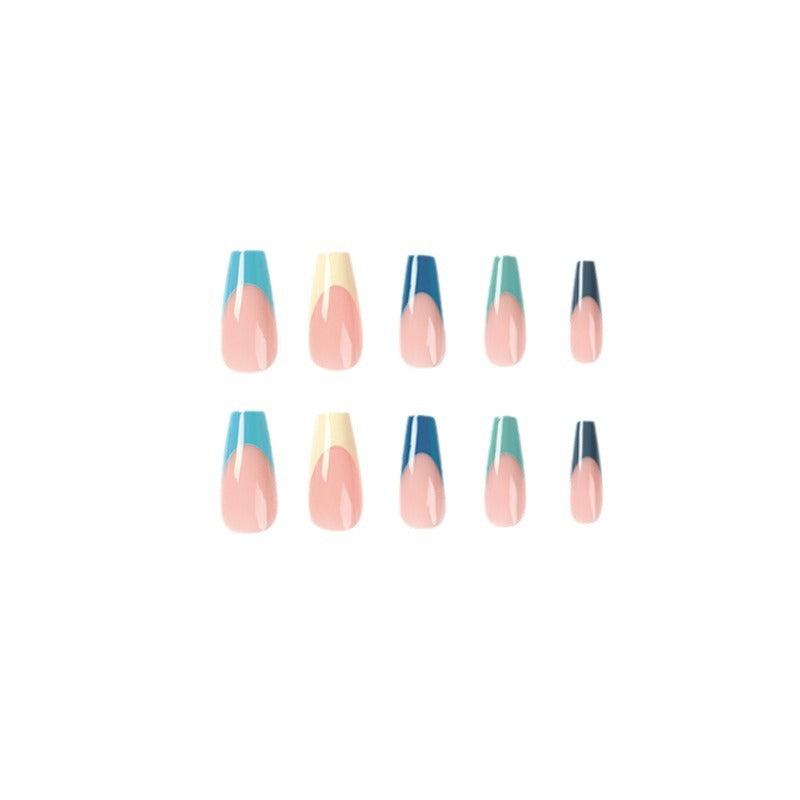 Artful Nail Extensions with Precise Gradient and Elegant Accents Bowlift