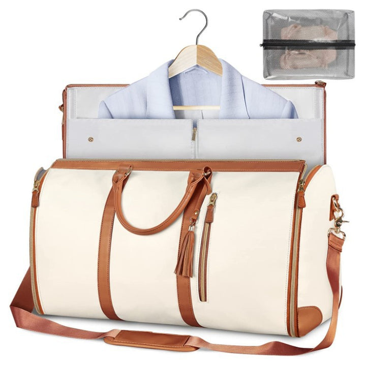 Stylish travel bag with integrated suit compartment Bowlift