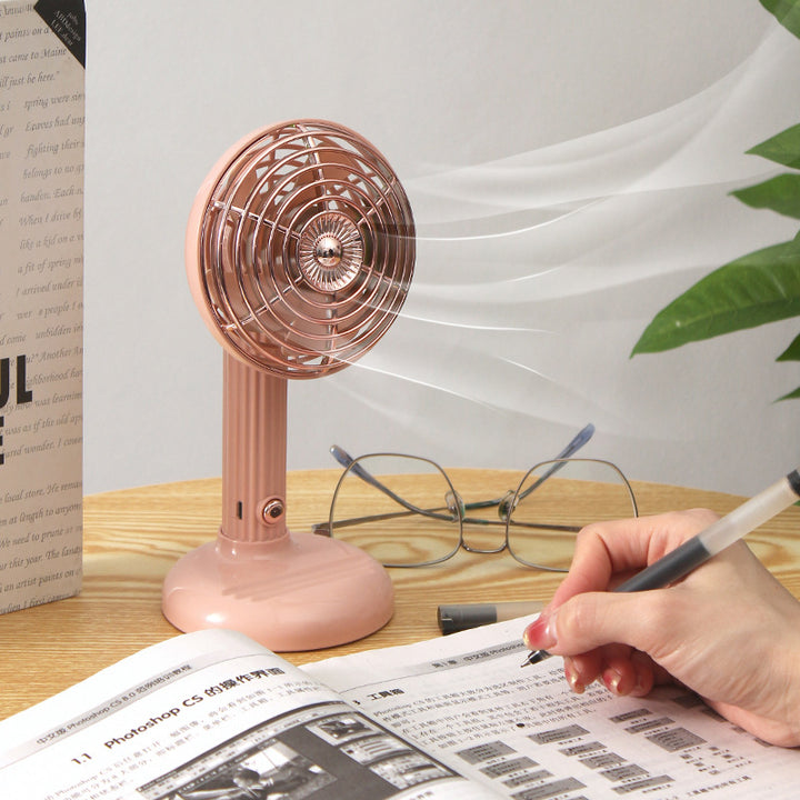 Unisex Portable Desktop Fan with Stylish Retro Design Bowlift