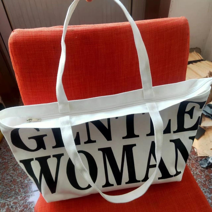 Fashionable cotton bag with striking lettering Bowlift