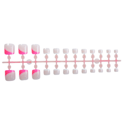 Decorative Press-On Nail Set with Abstract Design Elements Bowlift