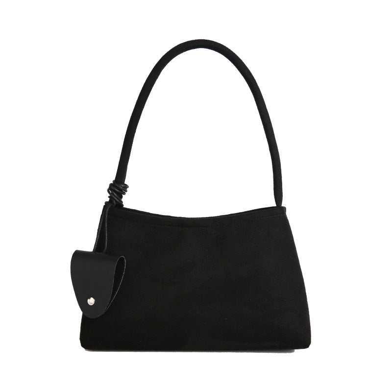 WoTextured Fabric Shoulder Bag Bowlift
