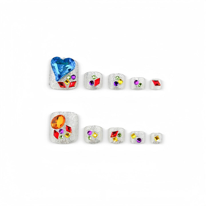 Nail art with glamorous 3D jewelry accents Bowlift