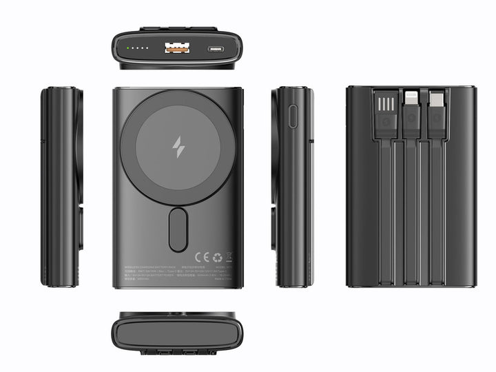 Portable high-performance power bank with integrated cable management Bowlift
