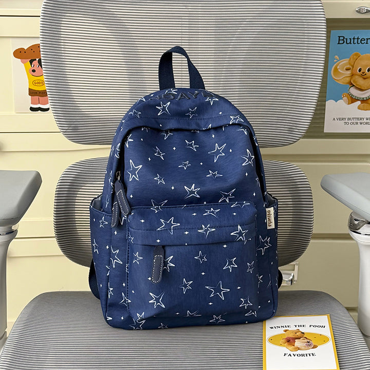 Star-Embellished Multi-Pocket Backpack Bowlift